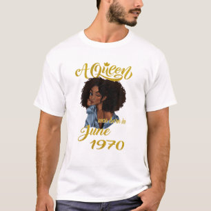 Eine Königin wurde im Juni 1970 51. Geburtstagsges T-Shirt