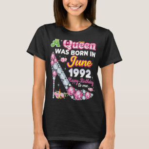 Eine Königin wurde im Juni 1992 zum 30. Geburtstag T-Shirt