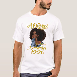 Eine Königin wurde im November 1990 30. Geburtstag T-Shirt