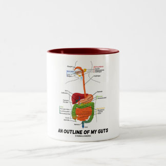 Eine Kontur meiner Eingeweide Zweifarbige Tasse