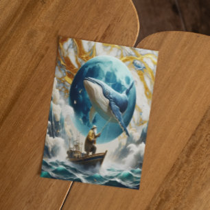 Eine kosmische Fischerei Postkarte