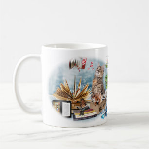 Eine kostenlose Buchnachricht Kaffeetasse