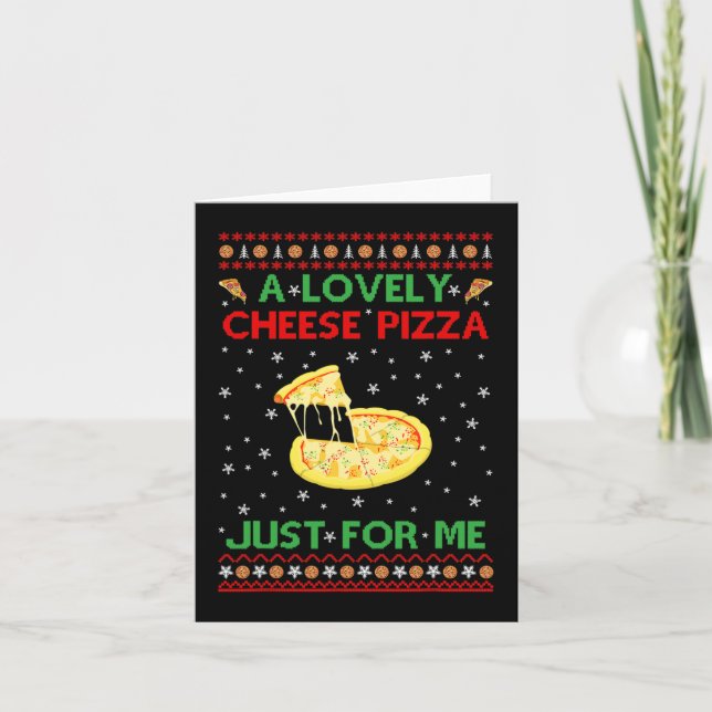 Eine köstliche Käse Pizza Alone Fun Kevin X-Mas Zu Karte (Vorderseite)