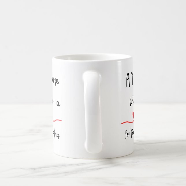 Eine Krankenschwester mit Herz für Pädiatrie-Tasse Kaffeetasse (Henkel)