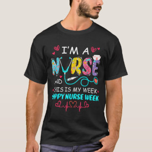 Eine Krankenschwester und das ist Woche Frohe Kran T-Shirt