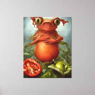 Eine Kreatur im Salat Leinwanddruck