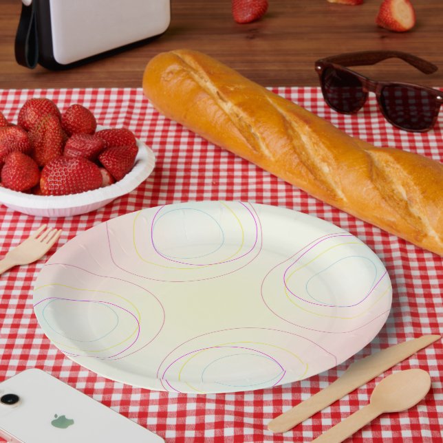 Eine Kreuzung der Kreise. Pappteller (Picknick)