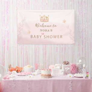"Eine Krone für Prinzessinnen" Pastel Shade Kinder Banner