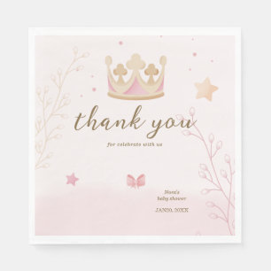 "Eine Krone für Prinzessinnen" Pastel Shade Kinder Serviette