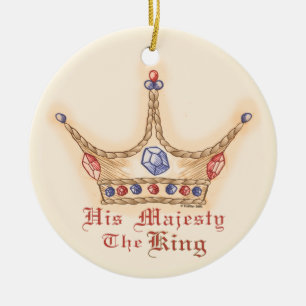 Eine Krone Seine Majestät König Keramikornament