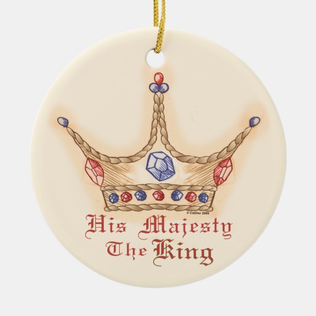 Eine Krone Seiner Majestät König Keramikornament (Vorne)