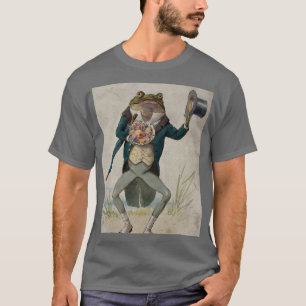 Eine Kröte im Gesellschaftsanzug, einen Regenschir T-Shirt