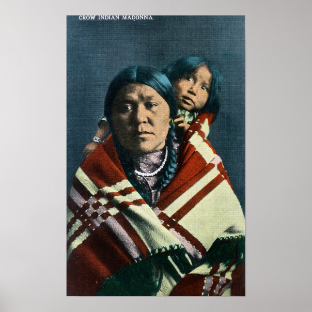 Eine kruge indische Madonna mit Kind Poster (Vorne)