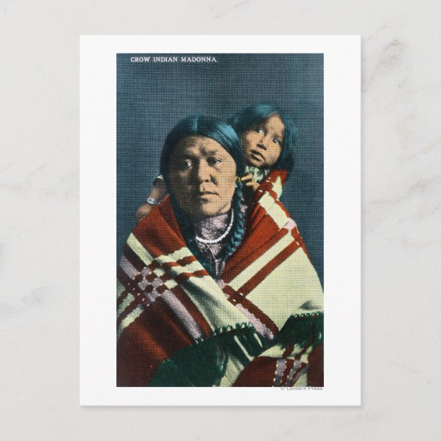 Eine kruge indische Madonna mit Kind Postkarte (Vorderseite)