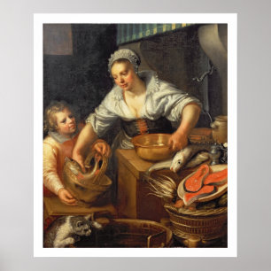Eine Küchenszene Poster