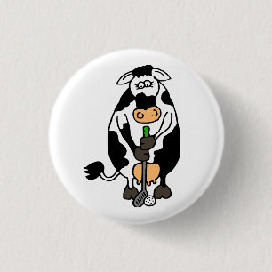 Eine Kuh, die Golf spielt Button