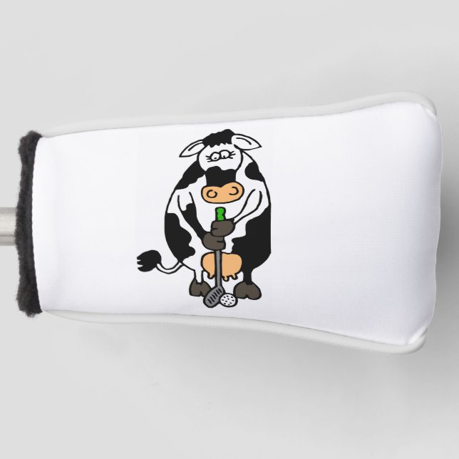 Eine Kuh, die Golf spielt Golf Headcover (Vorderseite)