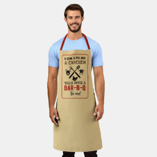 Eine Kuh Ein Schwein Ein Huhn Gehen In Ein Barbecu Schürze