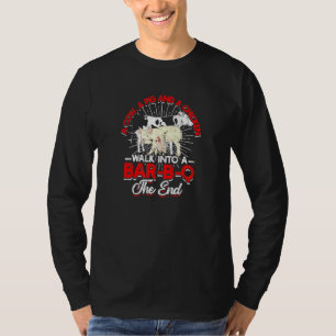 Eine Kuh Ein Schwein und ein Huhn Gehen in ein BAR T-Shirt
