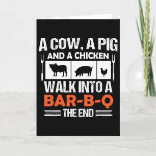 Eine Kuh, ein Schwein und ein Huhn gehen in eine R Karte