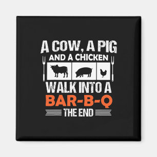 Eine Kuh, ein Schwein und ein Huhn gehen in eine R Magnet