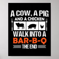 Eine Kuh, ein Schwein und ein Huhn gehen in eine R