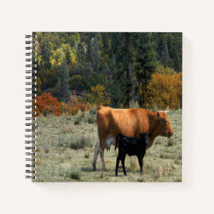 Eine Kuh und ihr Kalb... Notizbuch