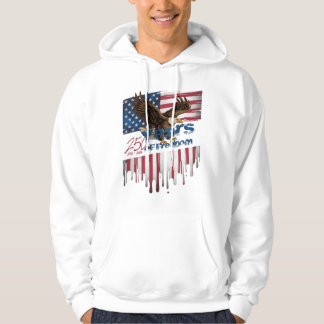 Eine kühne, bedrängte Illustration eines aufstrebe Hoodie