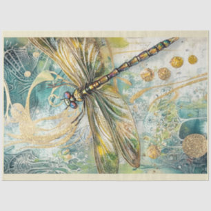 Eine künstlerische Dragonfly-Serie Design #10 Seidenpapier