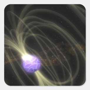 Eine künstlerische Konzeption des Magneten SGR 180 Quadratischer Aufkleber