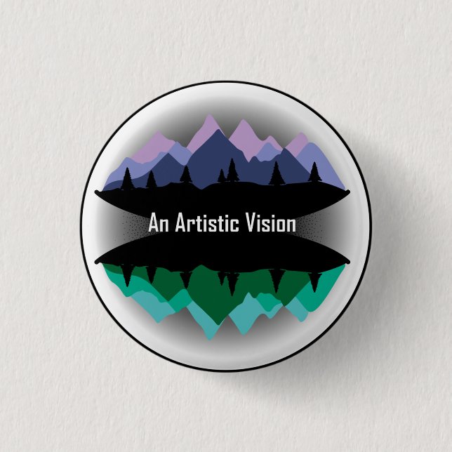 "Eine künstlerische Visions-" Logo-Knopf Button (Vorderseite)