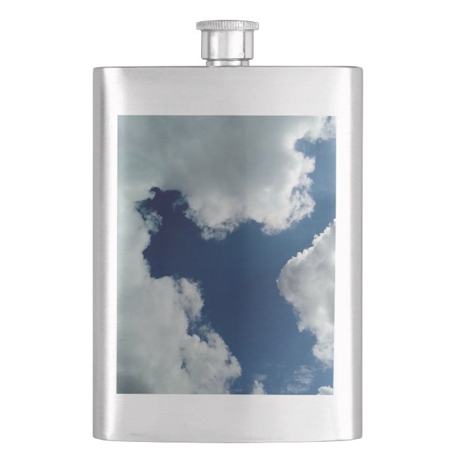 Eine Kurve in den Wolken Flachmann (Vorderseite)