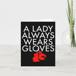 Eine Lady trägt immer Handschuhe, die den Fancoach Karte