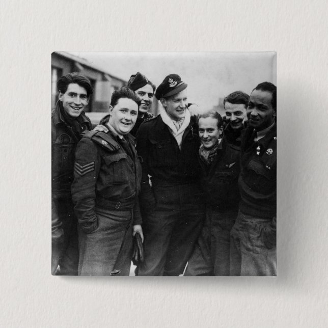 Eine Lancaster-Bomber-Crew Button (Vorderseite)