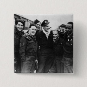 Eine Lancaster-Bomber-Crew Button
