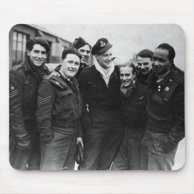 Eine Lancaster-Bomber-Crew Mousepad (Vorne)