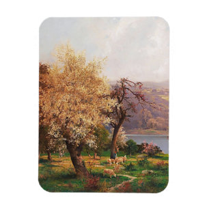 Eine Landschaft im Frühling durch Adolf Kaufmann Magnet