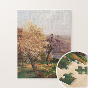 Eine Landschaft im Frühling durch Adolf Kaufmann Puzzle