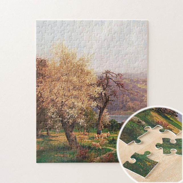 Eine Landschaft im Frühling durch Adolf Kaufmann Puzzle (Von Creator hochgeladen)