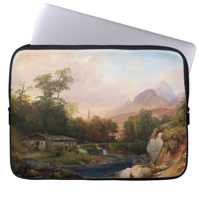 Eine Landschaft mit einer Schmiede Laptopschutzhülle (Vorderseite)