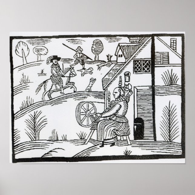 Eine Landschaft mit einer sich drehenden Frau Poster (Vorne)