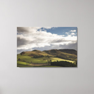 Eine Landschaft mit Rolling Hills und Wolken Leinwanddruck