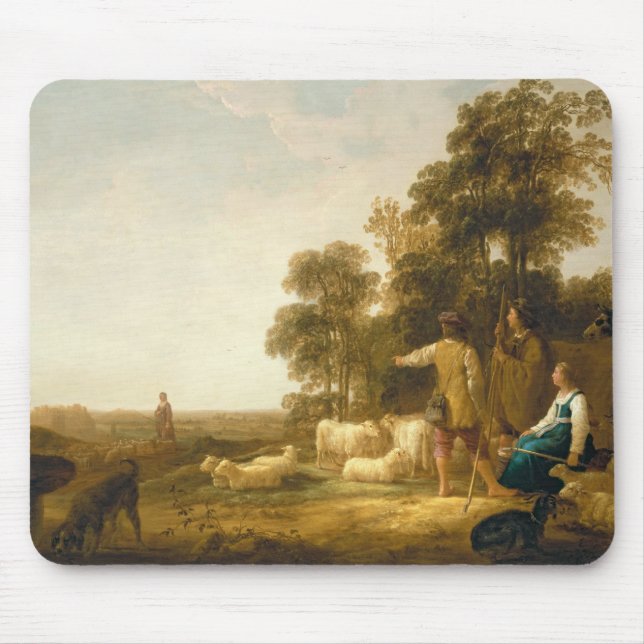Eine Landschaft mit Schäfern und Shepherdesses Mousepad (Vorne)