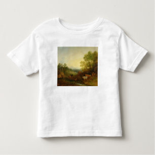 Eine Landschaft mit Vieh und Zahlen durch einen Kleinkind T-shirt