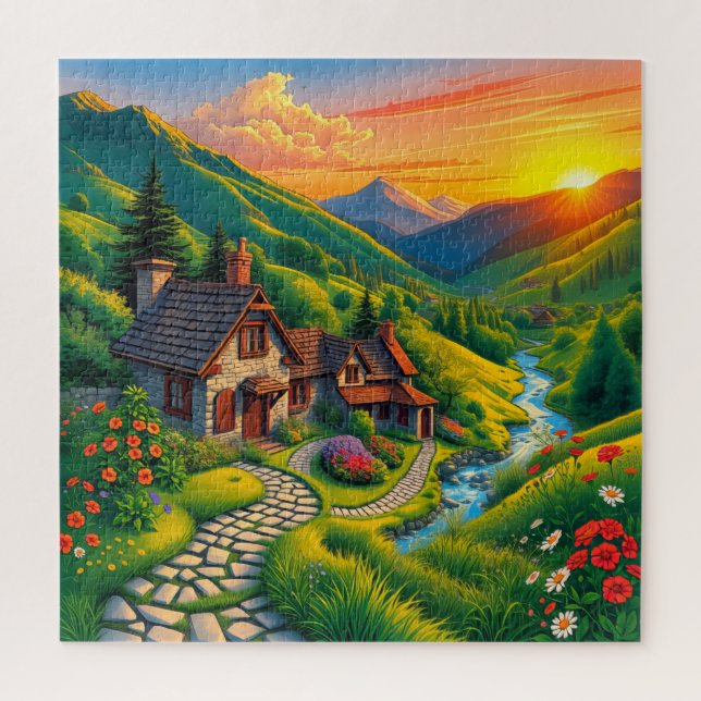 Eine Landschaft Puzzle (Vertikal)