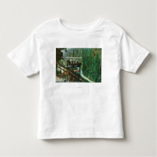 Eine landschaftliche Eisenbahn entlang dem Kleinkind T-shirt