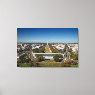 Eine Landschaftsansicht des Washington DC Leinwanddruck