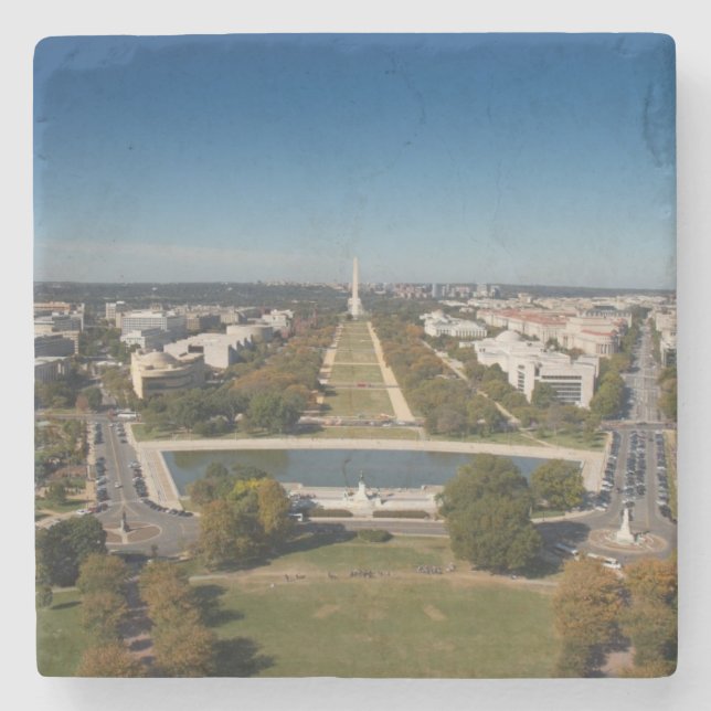 Eine Landschaftsansicht des Washington DC Steinuntersetzer (Vorderseite)