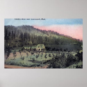 Eine Landwohnsitzlandschaft Poster