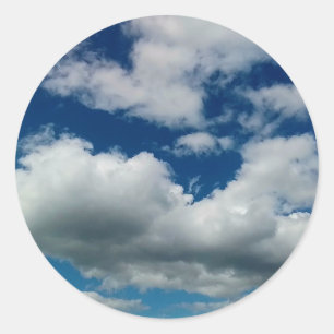 Eine lange Wolke Runder Aufkleber